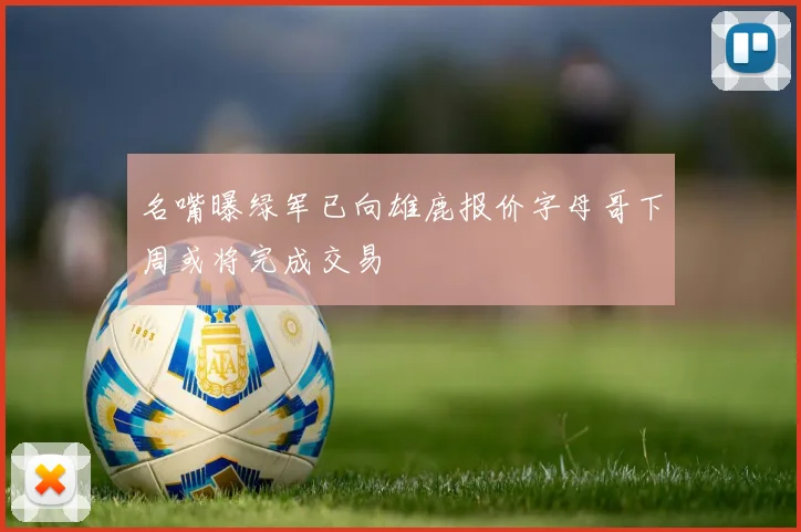 名嘴曝绿军已向雄鹿报价字母哥下周或将完成交易